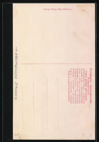 AK München, Münchner Kaisertage, Ehrenbogen der Kaufleute in der Neuhauser Strasse