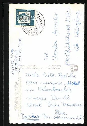 AK Helmbrechts /Otr., Hotel-Gaststätte Ernst Zeitler