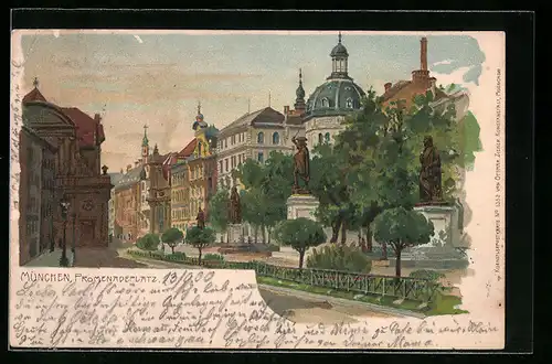 Lithographie München, Promenadeplatz