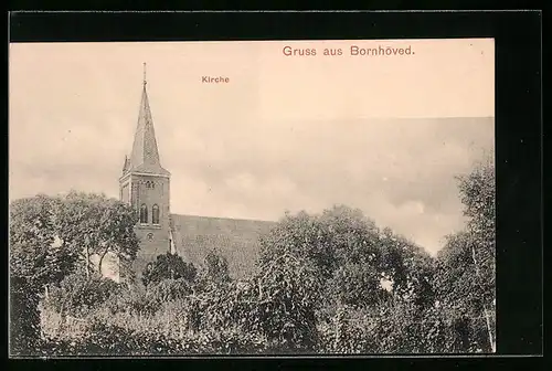 AK Bornhöved, Blick zur Kirche