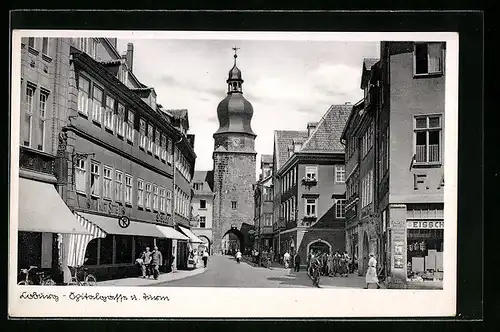 AK Coburg, Spitalgasse und Turm