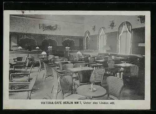 AK Berlin, Viktoria-Café, Unter den Linden 46