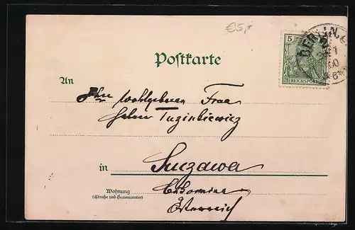 Lithographie Berlin, National-Denkmal