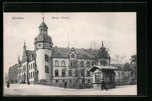 AK Glauchau / Sa., Kaiserliches Postamt