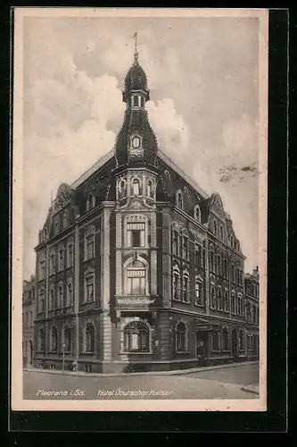 AK Meerane i. Sa., Hotel Deutscher Kaiser