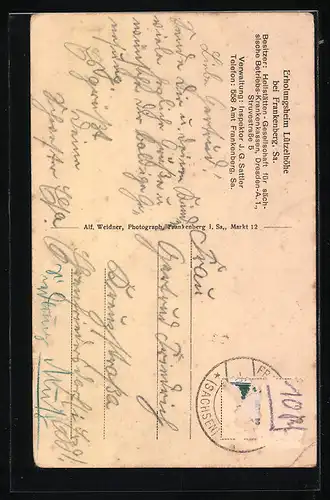 AK Frankenberg / Sa., Erholungsheim Lützelhöhe