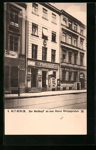AK Alt-Berlin, Neidkopf an dem Hause Heiligegeiststrasse 38