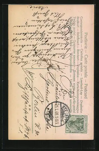 AK Opernsängerin Reta Walter auf einem Stuhl sitzend