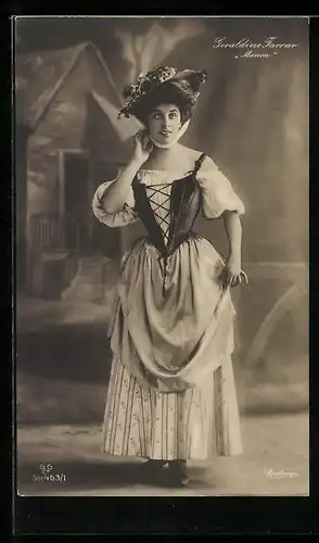 AK Opernsängerin Geraldine Farrar in Manon