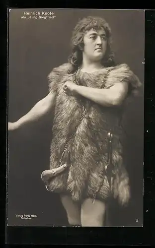 AK Opernsänger Heinrich Knote als Jung-Siegfried