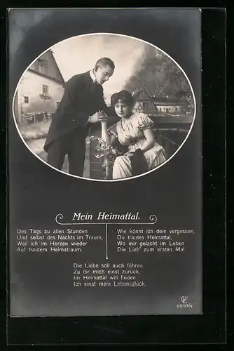 Foto-AK GL Co: Mann ergreift die Hand seiner Liebsten Mein Heimattal