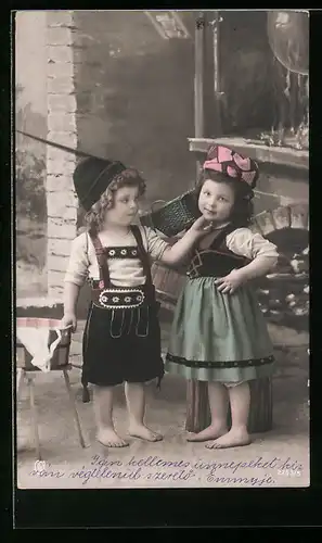 Foto-AK GL Co: Kinder in Tracht