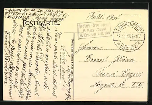 AK Frankenberg / Sa., Weg im Lützeltal