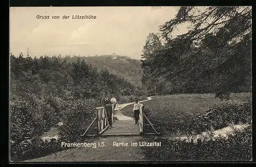 AK Frankenberg / Sa., Weg im Lützeltal