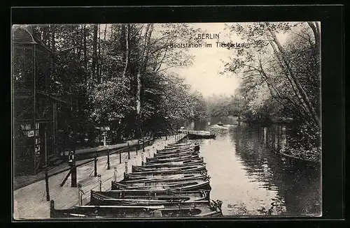 AK Berlin, Bootstation im Tiergarten