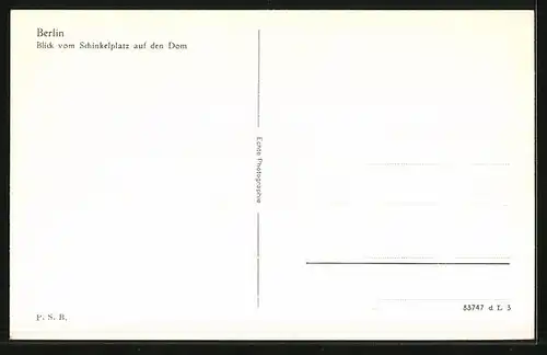 AK Berlin, Blick vom Schinkelplatz auf den Dom