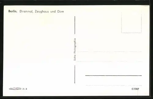 AK Berlin, Ehrenmal, Zeughaus und Dom