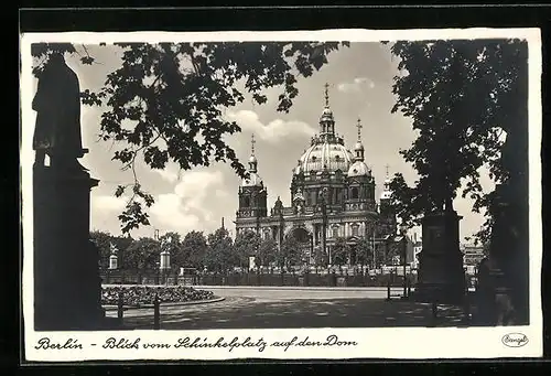 AK Berlin, Blick vom Schinkelplatz auf den Dom