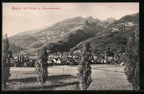 AK Buchs, Gesamtansicht mit Alvier und Krummenstein