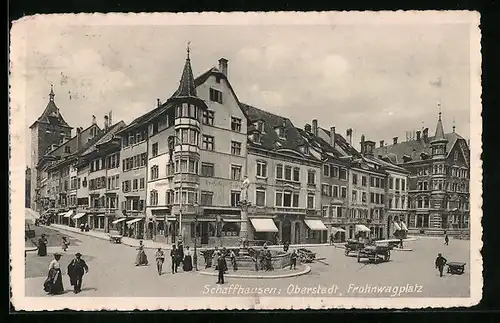 AK Schaffhausen, Oberstadt mit Frohnwagplatz