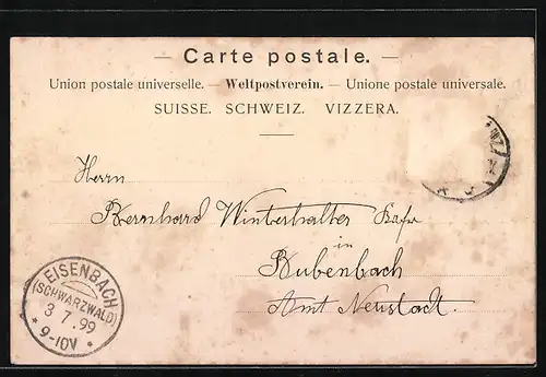 AK Gottlieben, Ortspartie am Ufer