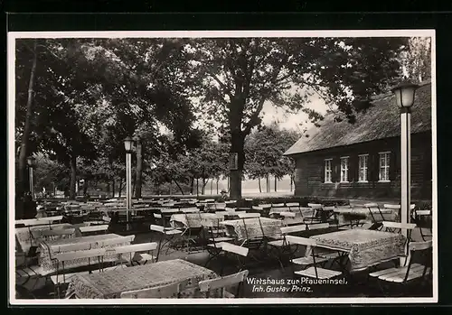 AK Berlin-Wannsee, Gasthaus zur Pfaueninsel, Inh. Gustav Prinz