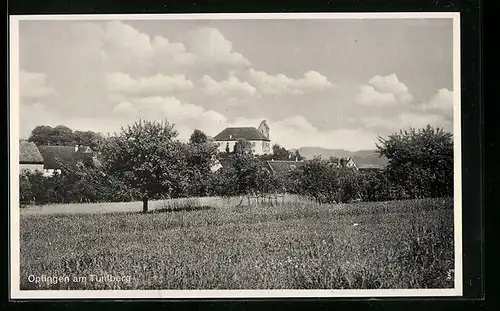 AK Opfingen am Tuniberg, Teilansicht von der Feldwiese aus gesehen