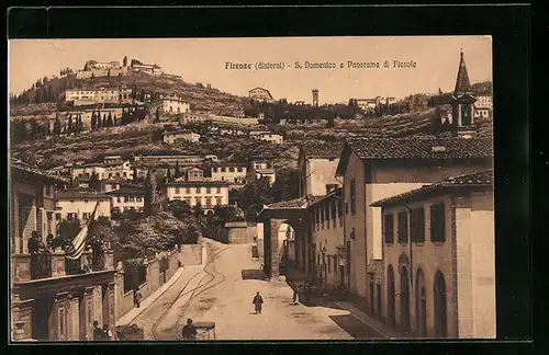 AK Firenze, S. Domenico e Panoram di Fiesole
