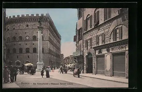 AK Firenze, Via Tornabuoni e Palazzo feroni