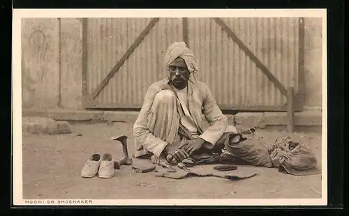 AK Mochi or Shoemaker, Schuhmacher auf der Strasse