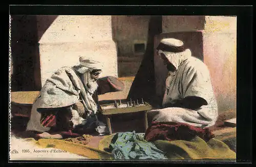 AK Joueurs d`Echees, Zwei arabische Männer beim Brettspiel