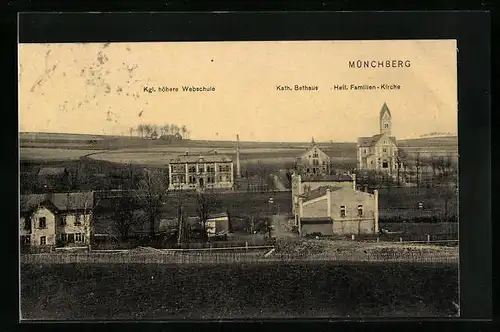 AK Münchberg, Kgl. höhere Webschule, Kath. Bethaus