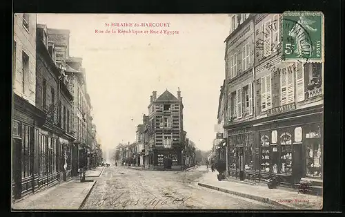 AK St-Hilaire-du-Harcouet, Rue de la République et Rue d`Egypte