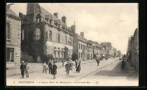 AK Pontorson, L`Ancien Hotel des Montgomery et la Grand-Rue