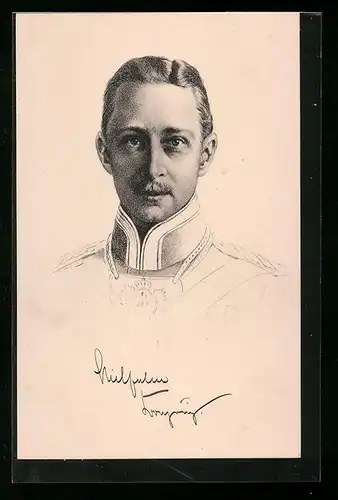 AK Kronprinz Wilhelm von Preussen, Portrait