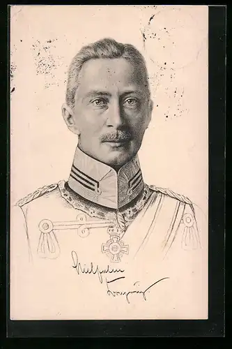 AK Kronprinz Wilhelm von Preussen in Uniform, Portrait