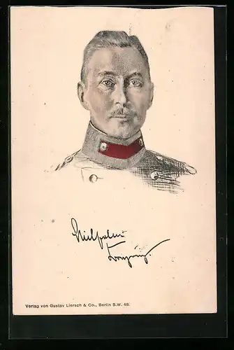AK Kronprinz Wilhelm von Preussen, Portrait