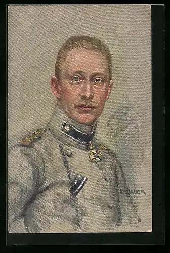 AK Kronprinz Wilhelm von Preussen in Uniform ohne Mütze