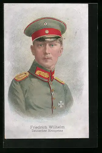 AK Kronprinz Friedrich Wilhelm von Preussen, Portrait