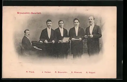 AK Braunshör-Quartett, Musiker A. Fleck, J. Hacker und A. Braunshör