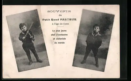 AK Petit Renè Pasteur, à l`âge de 4 ans, Musiker