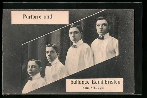 AK Parterre und ballance Equilibristen, Franztruppe, Akrobaten