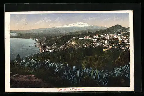 AK Taormina, Panorama mit Ätna
