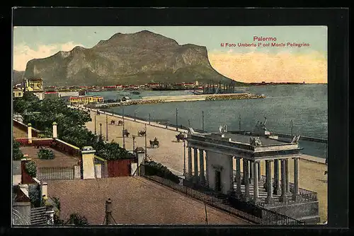 AK Palermo, Il Foro Umberto I. col Monte Pellegrino