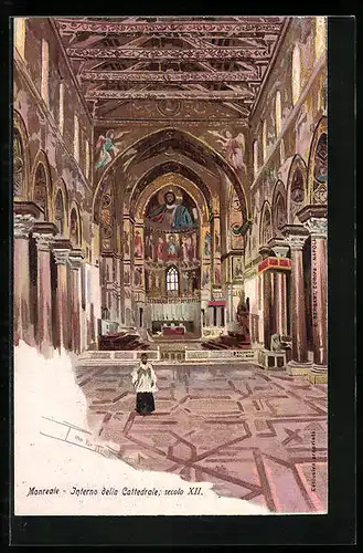 Künstler-AK Monreale, Interno della Cattedrale
