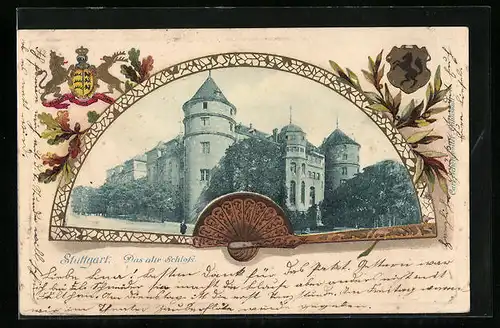 Passepartout-AK Stuttgart, Das alte Schloss