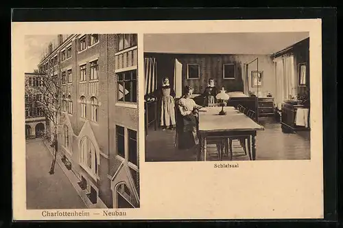 AK Stuttgart, Charlottenheim, Schlafsaal, Büchsenstrasse 36