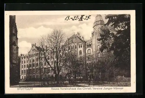 AK Stuttgart, Neues Vereinshaus des Christl. Vereins Junger Männer