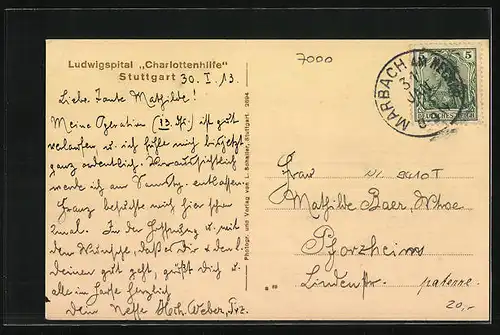 AK Stuttgart, Ludwigspital Charlottenhilfe