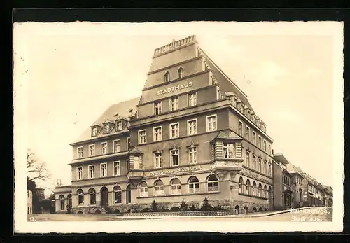 AK Hainichen /Sa., Stadthaus mit Sparkasse Stadtbank